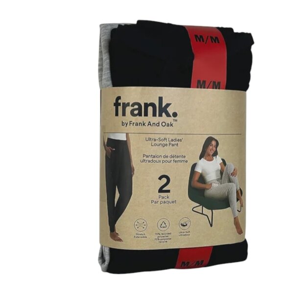 NEW frank. by Frank And Oak Ultra-Soft Lounge Pant 2-pack | Black - Picture 1 of 10